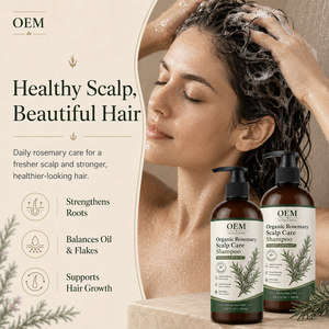 Shampoo au romarin Private Label, hydratant naturel, anti-frisottis, volumisant, à la biotine et à l'huile de coco, réparateur, végan coréen - Product Image 1