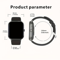 Untuk ZL54CJ Square Smartwatch Unisex IP67 Pelacak Kebugaran Detak Jantung Mode Olahraga Layar OLED Daya Tahan Baterai 5-10 Hari Android