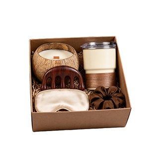 Coffret Cadeau Relaxation avec Bougie Parfumée, Tasse à Café de Voyage, Kit de Soins Personnels pour Femmes, Cadeaux d'Anniversaire, Cadeaux d'Entreprise - Product Image 1