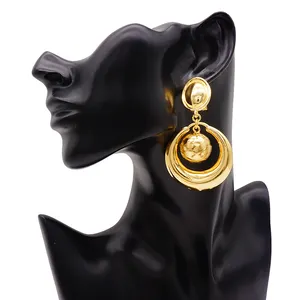 tassle earring women wholesale big gold earrings gold filled long earrings E555