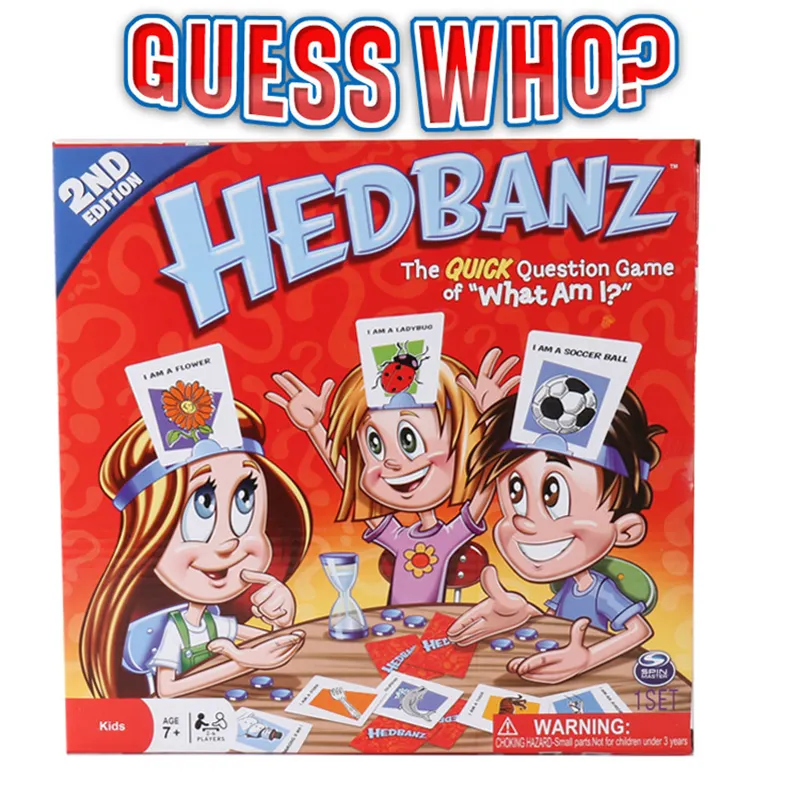 Hedbanz Games la domanda rapida di cosa sono le carte gioco da tavolo gadget divertenti bambini genitori interessante indovina chi novità giocattoli