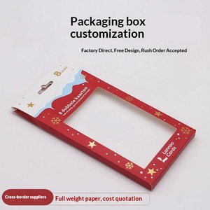 Custom <b>Christmas</b> Window Gift <b>Boxes</b> with Ears for Candy Stockings Cards Design - Product Image 3