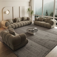 Canapé moderne Canapés de salon Tissu de velours Design nordique Maison Hôtel Mobilier d'intérieur Coin sectionnel Canapé en forme de L