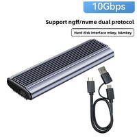 Nueva Carcasa USB3.1 Tipo-C a M.2 M Key NVMe para SSD, Caja para Unidad de Estado Sólido, Protocolo Dual, Carcasa para Disco Duro M.2 Sata