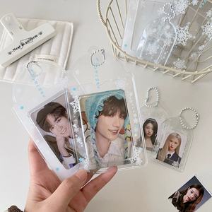 Porte-cartes personnalisé, souvenirs K-pop, <span class=keywords><strong>prix</strong></span> d'usine, porte-cartes en PVC pailleté, étui pour photocard, porte-clés en plastique - Product Image 1