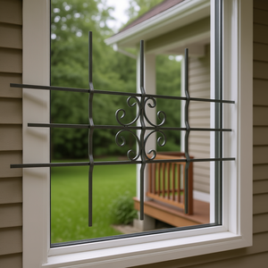 Grilles de sécurité pour fenêtres 27,2 po x 44,9 po en fil de fer, design industriel, sécurité renforcée, écrans de protection pour portes et fenêtres - Product Image 3