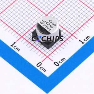 ตัวเก็บประจุอิเล็กโทรไลต์อะลูมิเนียมแบบ SMD รุ่น VES101M1CTR-0605, ขนาด D6.3xL5.3 มม. 100uF 20% 16V 6.3 มม. - Product Image 1