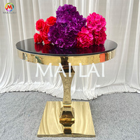 Présentoir rond de fleur de table de gâteau d'événement d'acier inoxydable d'or de décoration de mariage pour des événements de décoration