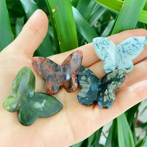 Cristallo all'ingrosso brama di 4.5cm farfalla Fluorite cristallo naturale artigianale rosa quarzo farfalla per la decorazione domestica e regalo - Product Image 2