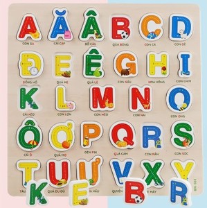Juguete educativo Educativo Temprano Letras de madera Niños Árabe Camboyano <span class=keywords><strong>Ruso</strong></span> <span class=keywords><strong>Español</strong></span> Montessori Rompecabezas Alfabeto de madera vietnamita Tablero de rompecabezas - Product Image 4