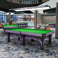 Table de billard BaiYu Violet 9 pieds, billard chinois à huit boules, en bois massif, avec retour de balles, qualité tournoi, garantie 3 ans