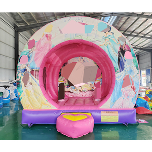 บ้านลมเป่าลมพีวีซีสีชมพูสำหรับงานปาร์ตี้เด็กผู้หญิง - Product Image 2