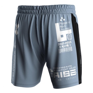 Shorts de entrenamiento MMA con abertura alta, construcción de doble capa, soporte interno incorporado, cintura anti-transpirante con cordón ajustable - Product Image 6