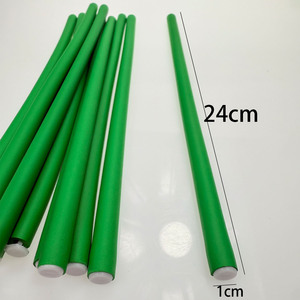 10 Pezzi Bigodini in Plastica Fredda da 24cm e Rulli in Schiuma Senza Calore, Bastoncini Flessibili per Arricciare i Capelli - Product Image 4
