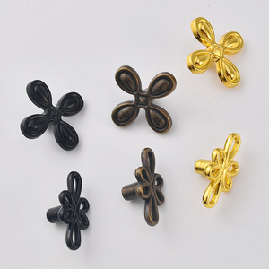 Zinc Alloy Four Leaf Clover Cabinet Handle Novelty Shape Durable Furniture <b>Knob</b> Scandinavian Style Single Hole Drawer Wardrobe - Product Image 2