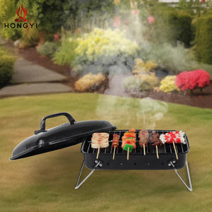 เตาบาร์บีคิวถ่านขนาดเล็กพกพา Hongyi สำหรับตั้งแคมป์ปิกนิกกลางแจ้ง สำหรับ 1-2 คน แบบมัลติฟังก์ชั่น ป้องกันควันและลม - Product Image 3