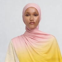 Hijabs en jersey de haute qualité, couleur dégradée, jersey liquide premium, jersey ombré liquide, écharpe peinte à la main pour femmes musulmanes