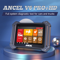 Tableta de Diagnóstico Profesional 2 en 1 con Más de 40 Funciones de Reinicio y Soporte Completo de Protocolos OBD/HDOBD para Todos los Vehículos - V6 PRO+HD