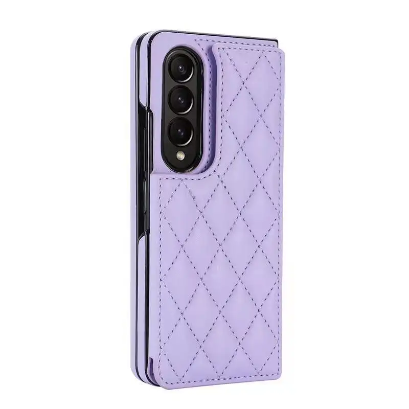 Luxury For Samsung Galaxy Z Fold 5 Wallet Phone Case Z Fold 3 4 Fashion Shockproof Kickstand Folding Wallet PU Leather Case