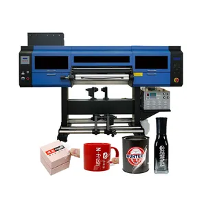 A3 + ukuran Uv DTF Printer dengan pernis Pet Label Film stiker mesin cetak