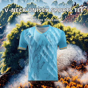 Vente en gros FAIZA CRAFT, dernières créations de t-shirts unisexes en coton à col en V, manches courtes, respirants, prix bas, haute qualité, fabrication indienne - Product Image 2