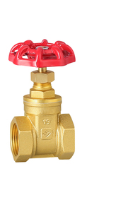 Katup Gerbang Air Manual LISHUI DN15 BSP Thread Laris Manis dengan Roda Putar Merah, Badan Kuningan Tempa - Product Image 3