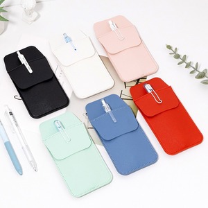 Estuche para bolígrafos de enfermera, de cuero PU color caramelo, a prueba de fugas, resistente al desgaste, portátil, bolsa de almacenamiento para bolígrafos estilográficos, grande - Product Image 1