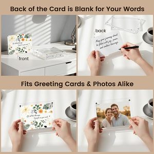 Marco de Fotos Magnético Personalizado Transparente <span class=keywords><strong>para</strong></span> Acrílico, Impresión UV, Doble Cara, Imán Fuerte, Portafotos de Escritorio, Recuerdo, Regalo - Product Image 3