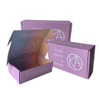 Emballage cadeau en papier de chiffons de couleur dégradée imprimés personnalisés boîtes d'expédition cosmétiques boîte postale en carton ondulé