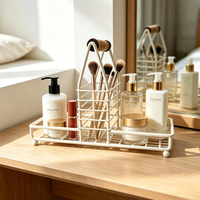 Panier de rangement de bureau élégant en fil de fer de qualité supérieure, support multifonctionnel pour bouteilles, idéal pour les condiments de cuisine et la décoration de salle de bain