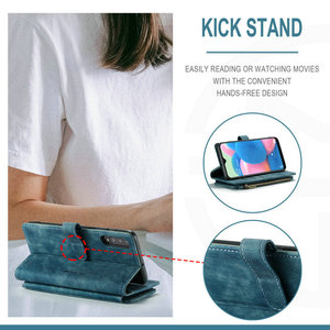 Dây Kéo Thẻ Trường Hợp Đối Với <span class=keywords><strong>Samsung</strong></span> Cho <span class=keywords><strong>Galaxy</strong></span> A50 A60 A70 A80 A90 3 <span class=keywords><strong>1</strong></span> Từ Lật Ví Da Trường Hợp Làm Bằng PU Chất Liệu - Product Image 5