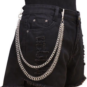 Cadena de cintura de acero inoxidable de varias capas, estilo punk, para mezclilla, accesorio de hip hop, unisex para adultos - Product Image 1