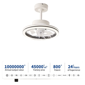 Ventilateur de plafond LED intelligent moderne avec télécommande, variateur d'intensité, OEM / Fabrication d'origine (OEM) - Product Image 1