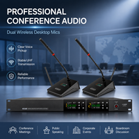 Système de microphone sans fil UHF rechargeable, double micro portable pour karaoké, discours et spectacles sur scène