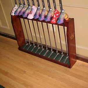 Présentoir de sol rouge en bois massif pour 10 couvre-têtes de clubs de golf <span class=keywords><strong>Scotty</strong></span> <span class=keywords><strong>Cameron</strong></span> Putters - Product Image 5