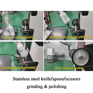 Machine à meuler et à polir les cuillères en acier inoxydable Polisseuse automatique avec polisseuse à main robotique - Product Image 4