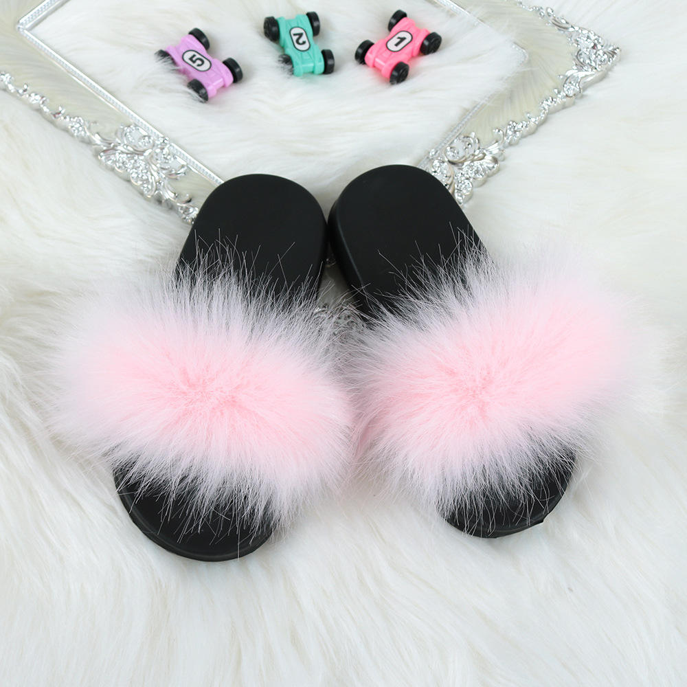 Faux Fur Fluffy Slides For Kids Shoes Faux Fur Slides For Toddlers