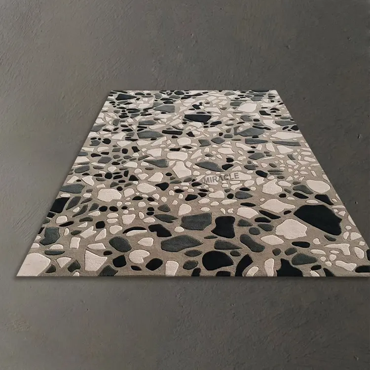 3D מותאם אישית יוקרה מלון פרסי צמר שטיחים ומחצלות מודרניים אזור סלון שטיחים שטיח רצפת חדר שינה אקריליק