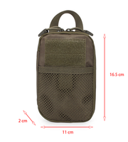 Kit de premiers soins en polyester brodé tactique en gros accessoire d'outil EDC pour la survie médicale sauvage d'urgence pour