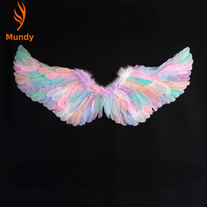 Ailes d'ange en plumes pour enfants et adultes - Accessoires de déguisement pour Halloween, ailes de démon pour spectacle, vente en gros transfrontalière - Product Image 6
