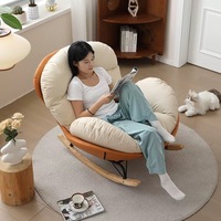 Fauteuil de Salon Œuf Rocking et Inclinable de Luxe Moderne, Canapé-Lit Confortable pour Adulte, Cadre Métallique Magique, Mobilier de Chambre