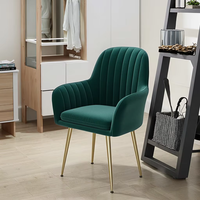 Chaise de salle à manger moderne design avec négociation légère, cadre en métal et dossier en bois massif, vente en gros en usine