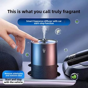 Susuz Araç Bardaklığı Kokusu Dağıtıcı Akıllı Otomatik Başlatma Durdurma Esansiyel Yağ Nebulizörü Şarj Edilebilir Hava Spreyi Alaşımlı Sprey - Product Image 4