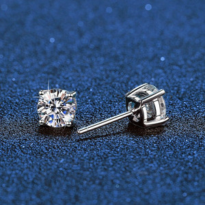 Orecchino di lusso di alta gioielleria di lusso in argento Sterling VVS 925 con orecchini in diamante Moissanite da 3mm-12.5mm - Product Image 3