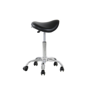 Silla giratoria Dongpin Beauty Saddle blanca, ajustable en altura, para peluqueros y esteticistas - Product Image 5