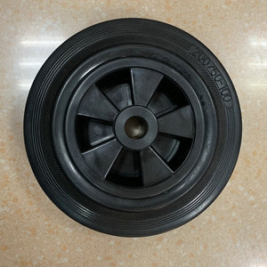 Rueda giratoria universal de goma con rodamiento de bolas, freno de bloqueo total y banda de rodadura firme para uso en exteriores, parrillas y camping. - Product Image 4