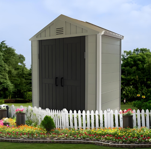 Grande 5 x3ft edificio esterno cabina bici capannone in plastica attrezzi da giardino casa di stoccaggio con finestra - Product Image 3