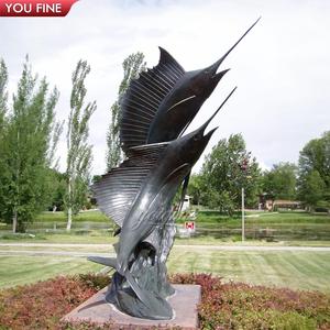 屋外の大きなストリートプールブロンズ魚の彫刻 - Product Image 3