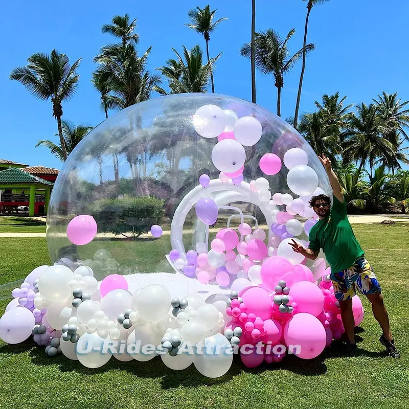 2023 Neues Design Riesen blase gefüllt TPU Zelt Spaß aufblasbare Blase Ballon haus mit Gebläse für Party Hochzeit