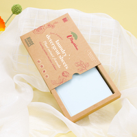 Fournitures de lessive Boîte de papier kraft à fragrance personnalisée Formule écologique Feuilles de détergent à lessive Papier 30 feuilles en stock